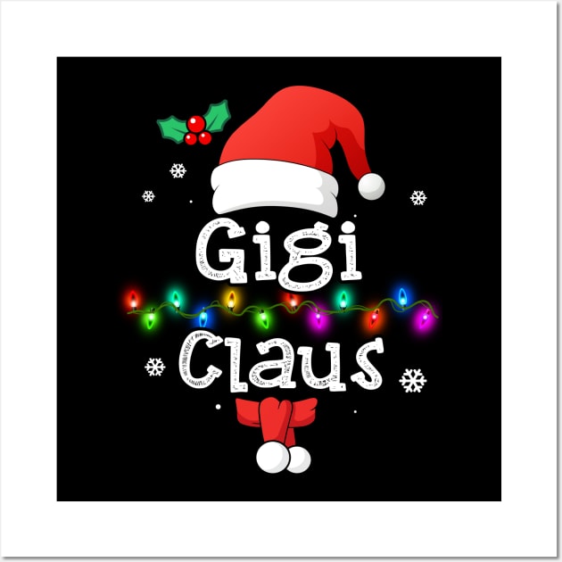 Gigi Santa Claus Matching Christmas Costumes Wall Art by snnt